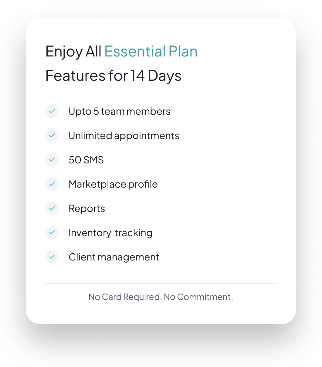 Trial includes essential plan features