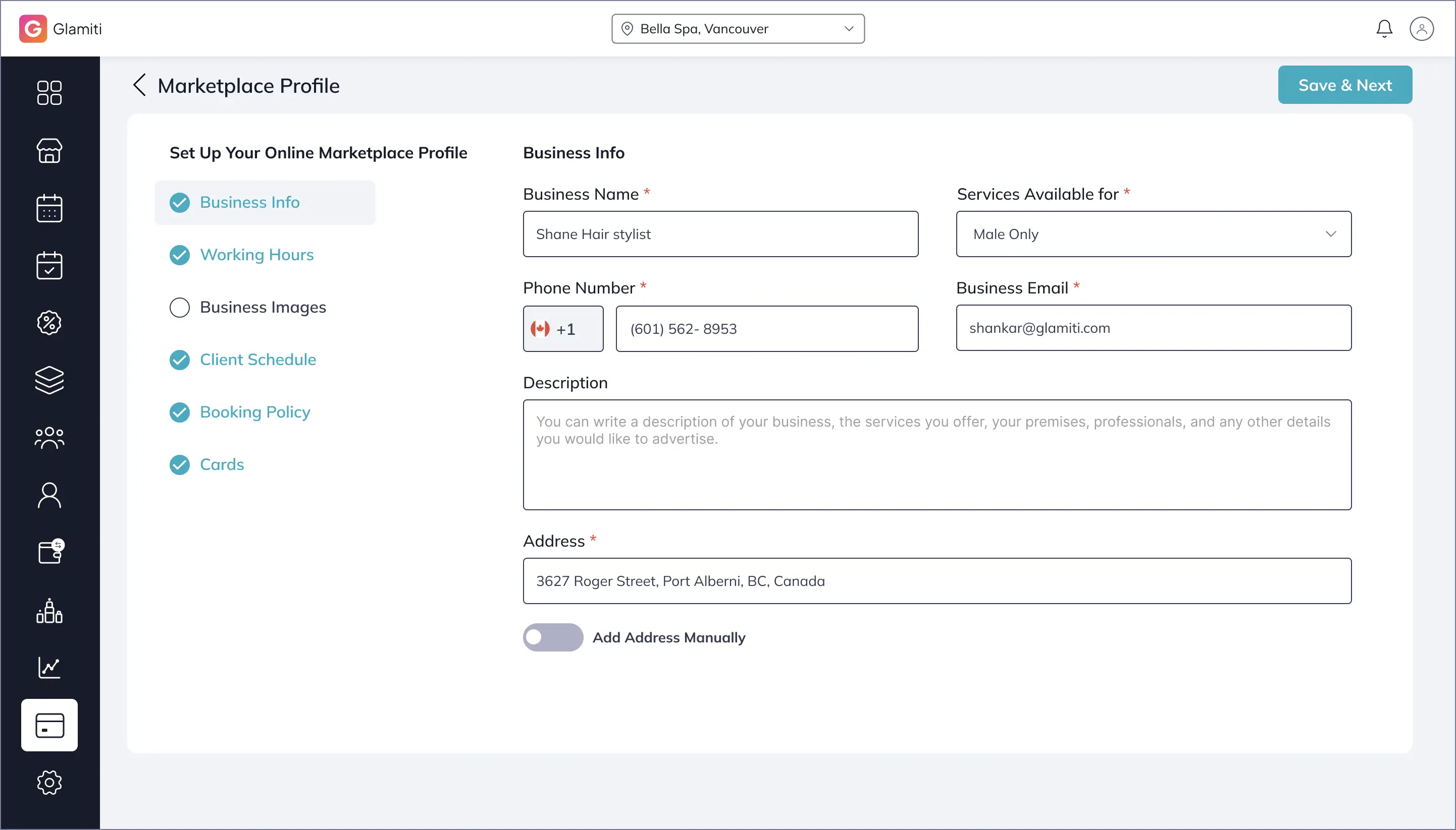 Set Up Marketplace Profile